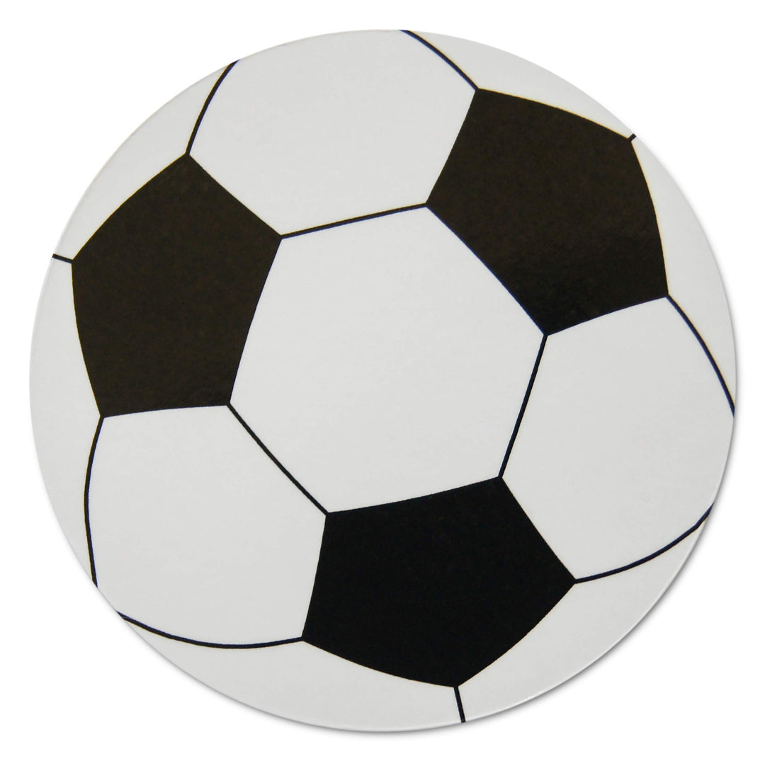 Soccer Ball Circle Decorations Small Refrigerator Magnet Set Miniature Design (12 Pieces)