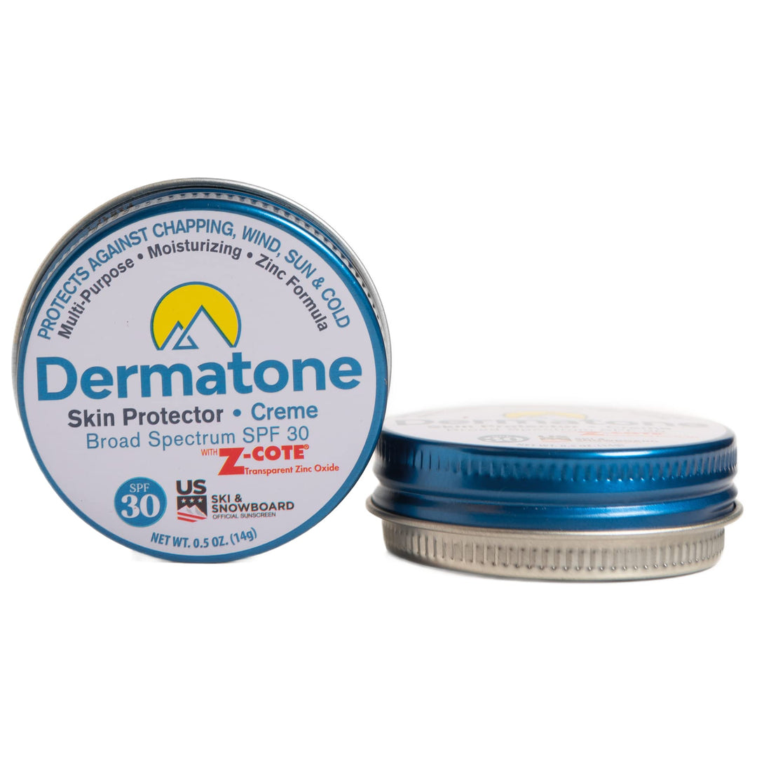 Dermatone Skin Protector w/Zinc | Stocking Stuffer Skin Balm for Face &amp; Lips | Barrier Cream for Sun, Wind &amp; Cold | SPF 30 Zinc Sunscreen | Moisturize Heal &amp; Repair Dry Skin, 0.5 oz