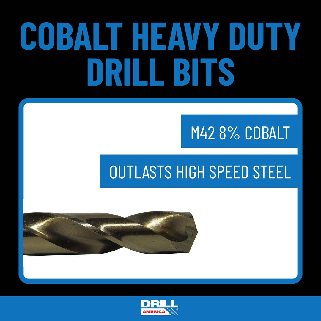 - D/A29J-CO-PC 29 Piece M42 Cobalt Drill Bit Set in Round Case (1/16 - 1/2 X 64ths), D/ACO Series