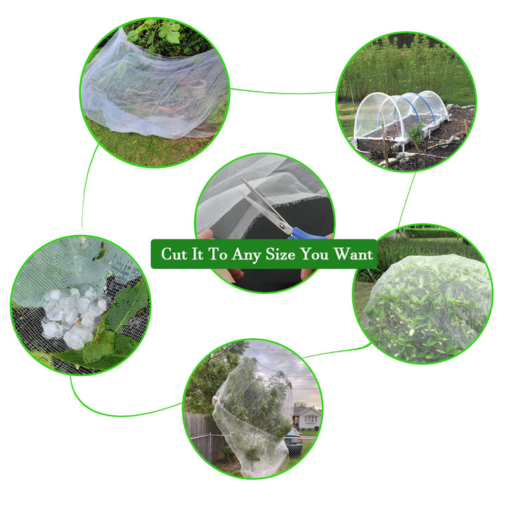 Garden Netting Mosquito Insect Netting for Plants (10&#39;x33&#39;) Plant Covers for Protect Vegetable Plants Fruits Flowers Crops Screen Barrier Net Row Covers
