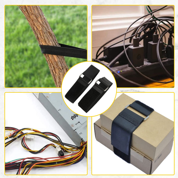 Tie Down Straps for Jeep Wrangler 21 x 1.5 Hook &amp; Steel Loop Fasteners Rear Window Secure Soft Top When Down or Sunrider Adjustable Cinch Straps for Auto, Home, Outdoors(A Pair) Black