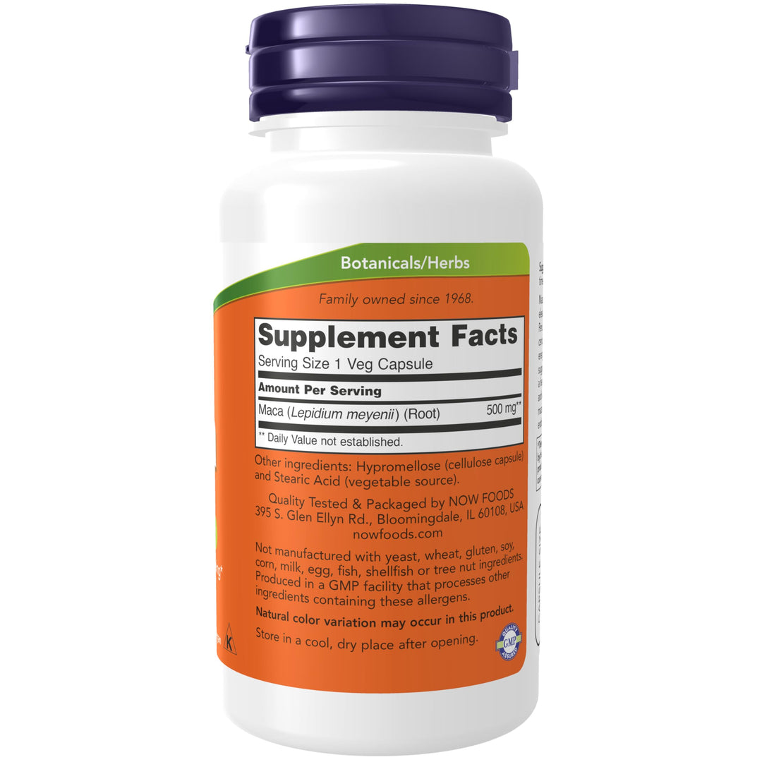 NOW Foods Supplements, Maca (Lepidium meyenii) 500 mg, 