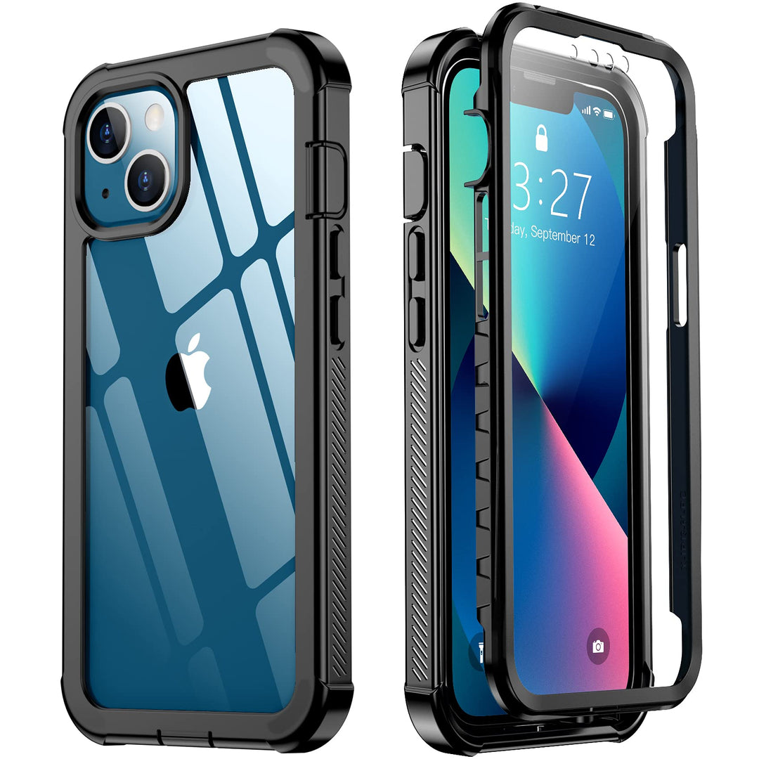 for iPhone 13 Case, [360 Full Body] [Heavy Duty Protection] with Built-in Screen Protector Tough Rugged 12 FT Dropproof Shockproof Dust-proof Bumper Case for iPhone 13 Phone Case 6.1 inch