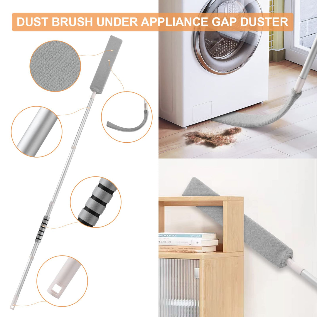 Retractable Gap Dust Cleaner Brush with Extension Pole 