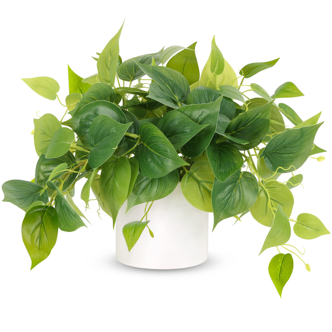 JPSOR Fake Plants Indoor with Ceramic Pots, Artificial 