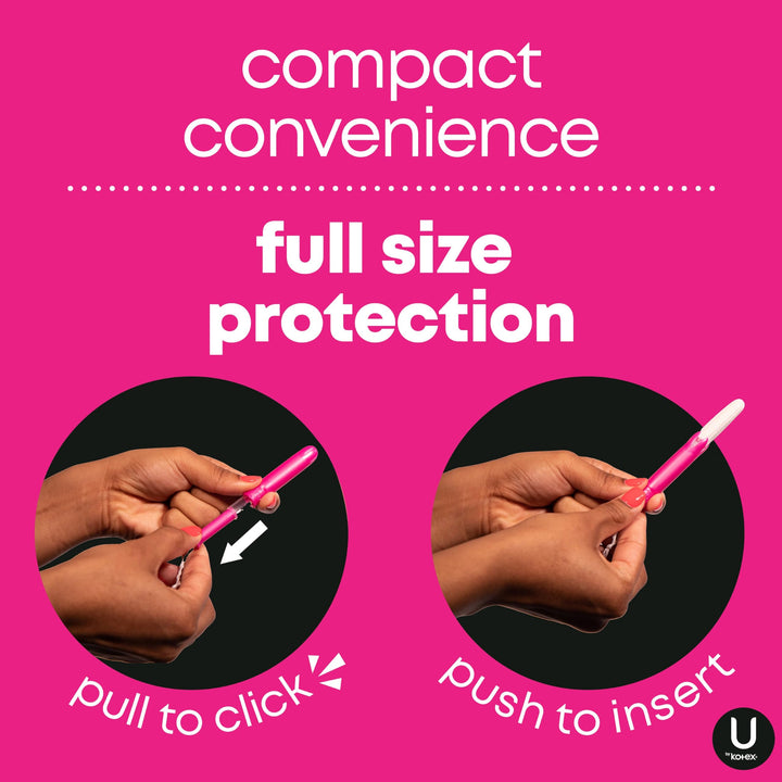 U by Kotex Click Compact Tampons, Super Plus Absorbency