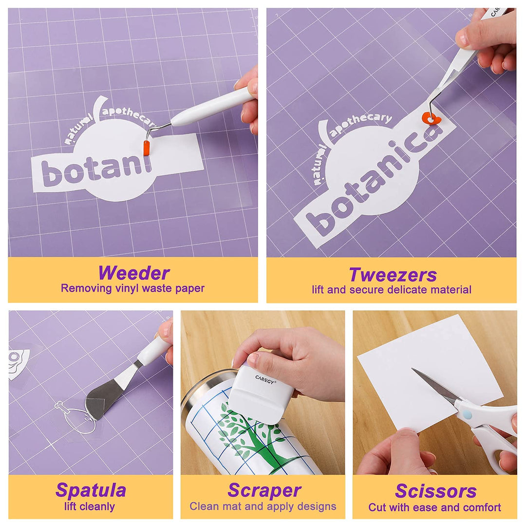 Craft Vinyl Weeding Tools Set, Precision Craft Vinyl Tools Kit, Weeding Kits for Cricut/Silhouette/Siser/Oracal 631 651 751 Vinyl