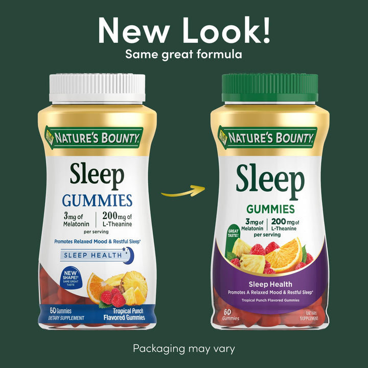 Nature&#39;s Bounty Sleep Gummies, 3mg Melatonin an