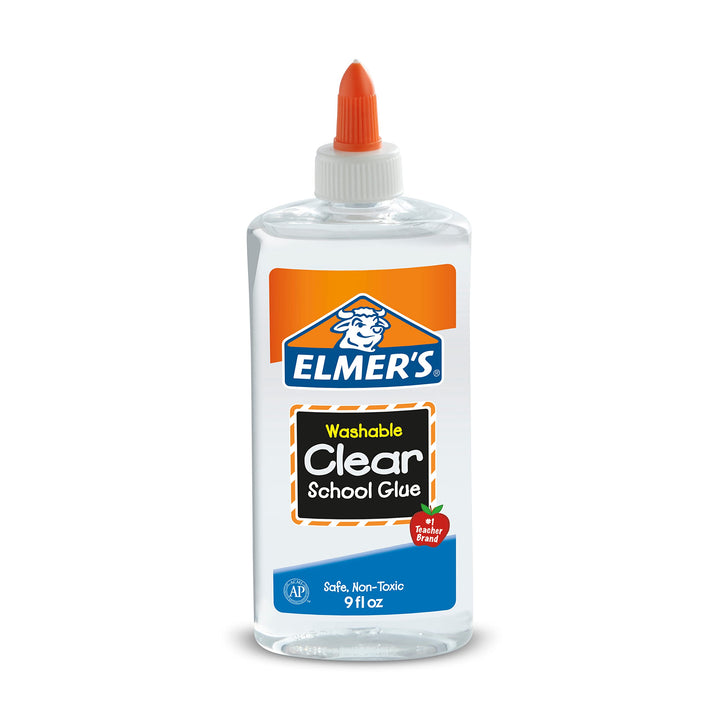 Elmer&#39;s Liquid School Glue, Clear, Washable, 9 Ounces, 1 Count