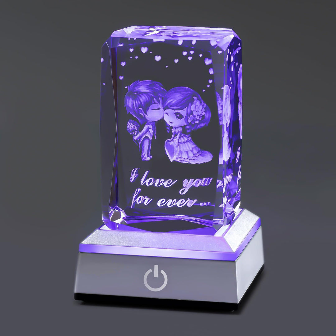 3D Sweetheart Crystal Multicolor Nightlight I Love You Decolamp,Christmas Gifts for Wife Her Girlfriend Mom,Unique Thanksgiving Valentines Anniversary Birthday Presents Ideas