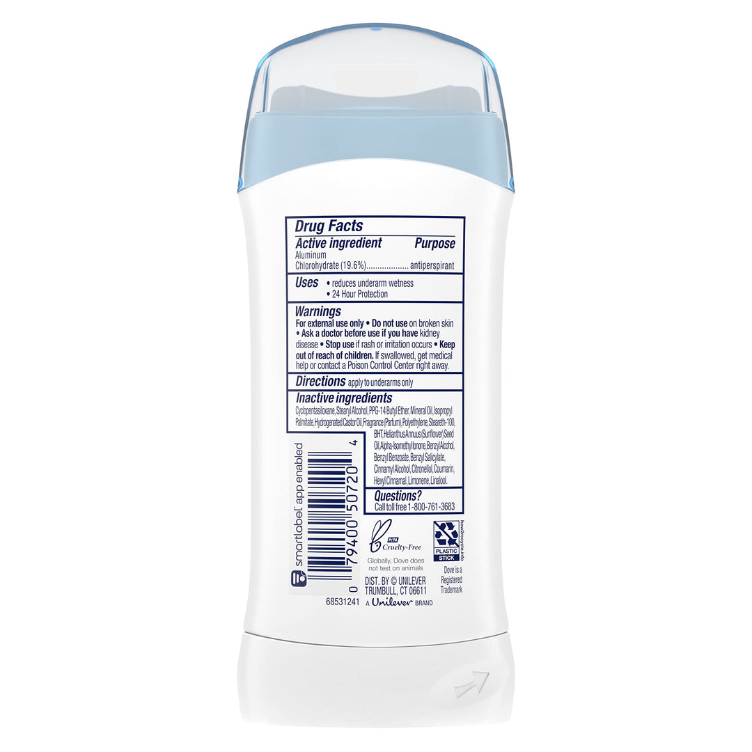 Dove Antiperspirant Deodorant, Powder 2.6 Ounce (Pack of 6)