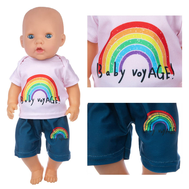 5 Sets 15-18 Inch Doll Clothes Outfits Casual Wear for 43cm Baby Doll Clothes, 16 Inch Baby Doll Clothing 17 in Boy Doll Clothes