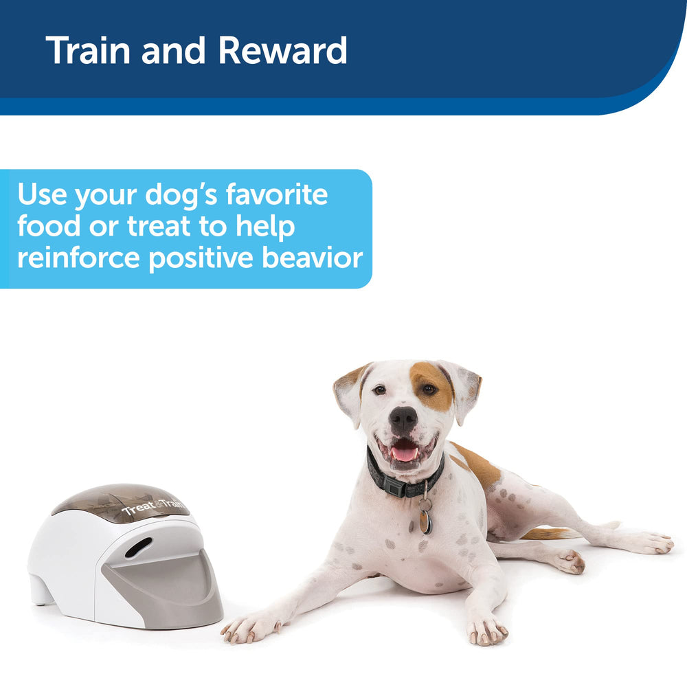 Treat and Train Remote Reward Dog Trainer, Treat Dispending Dog Training System, Positive Reinforcement, Includes Training DVD, Target Wand & Remote, white, 16 x 7 x 8 inches