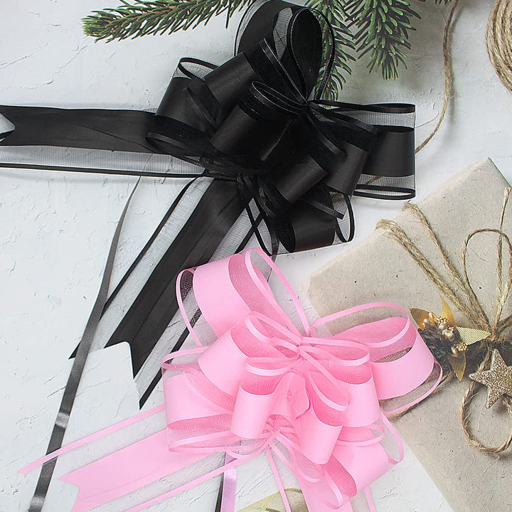WDHHNP 20 PCS Large Bows for Gift Wrapping,Pink Pull Bo