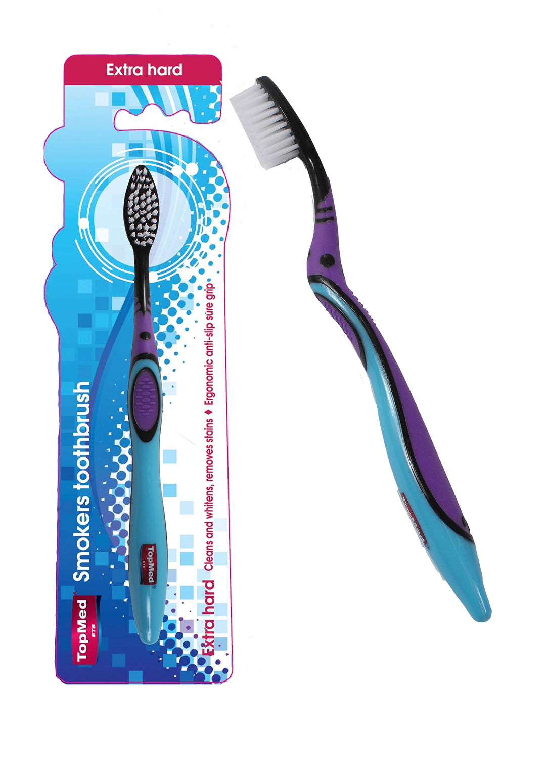 Top Med ETS Smokers Toothbrush Extra Hard (Color May Vary)