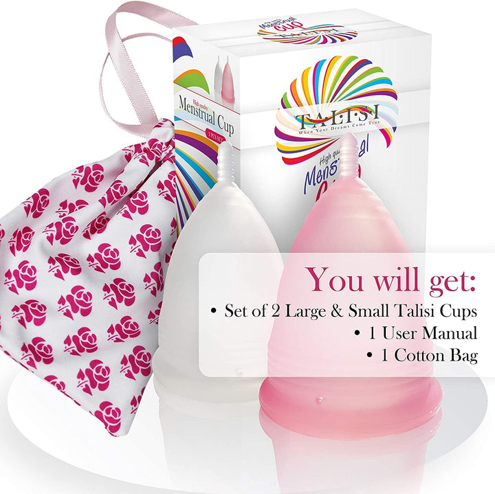 Menstrual Cup Reusable Menstrual Cups Set of 2 Large &a