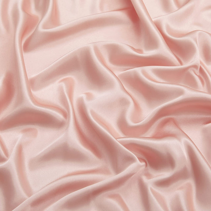 King Silk Satin Fitted Sheet, Soft Deep Pocket Single Bottom Bed Sheets Sold Separately, Wrinkle Free, Non- Fading, Breathable, Fully Elasticized(King Size, Blush)