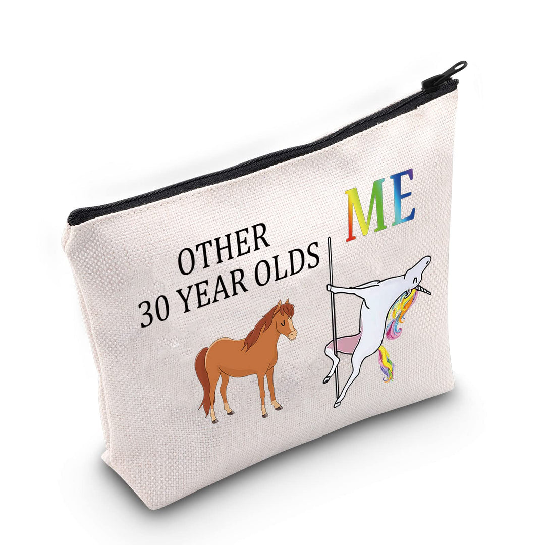 MBMSO Other 30 Year Olds Me Unicorn Makeup Bag Funny 30