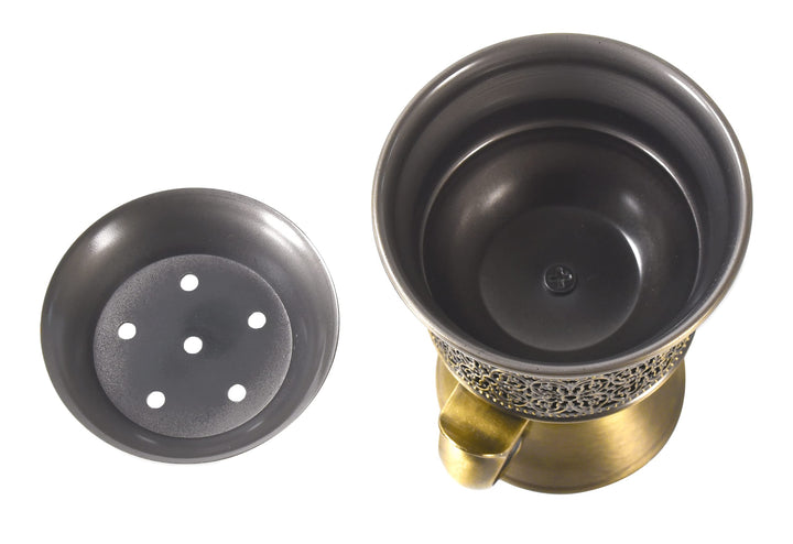 Frankincense Resin Incense Burner, Incense Censer, Bakhoor Burner, Charcoal Incense Burner, Incense Burner with Handle Tongs for Yoga, Spa Aromatherapy