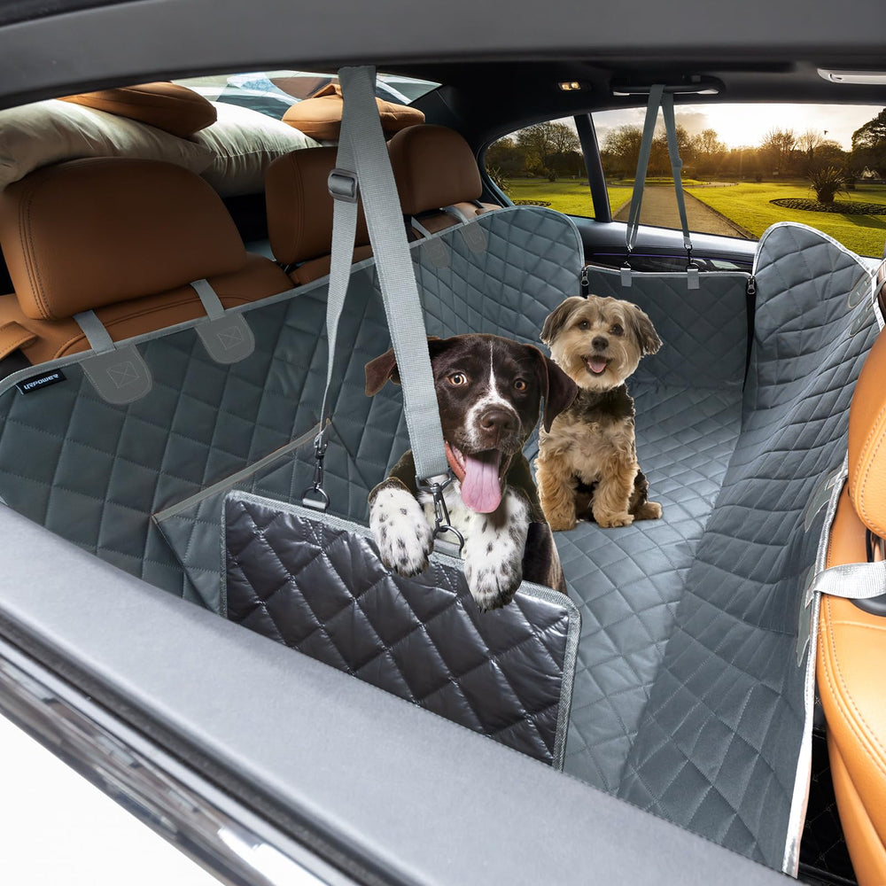 Seat Cover for Dog 100% Waterproof Pet Seat Cover Hammock 600D Heavy Duty Scratch Proof Nonslip Durable Soft Pet Back Seat Covers for Cars Trucks and SUVs