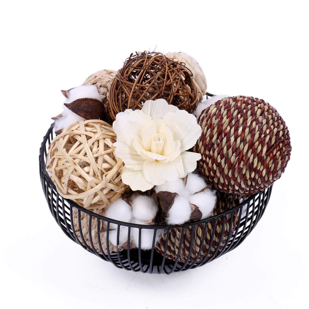 Assorted Decorative Spherical Natural Woven Twig Rattan, Suitable for Tabletop Decoration