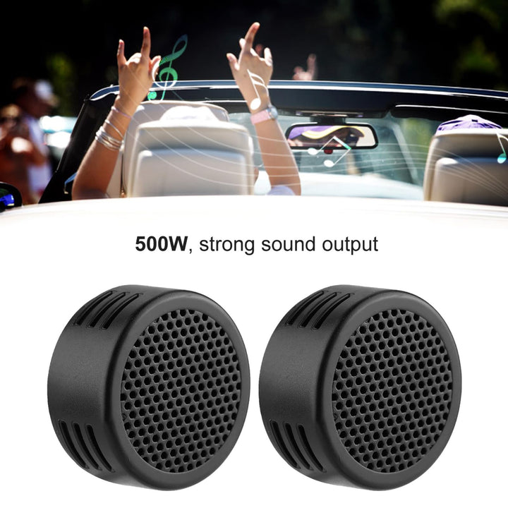 Car Tweeter, Black 12V 500W Mini Car Speaker Audio Tweeter 200mm 98dB Loudspeaker Automobile Speaker