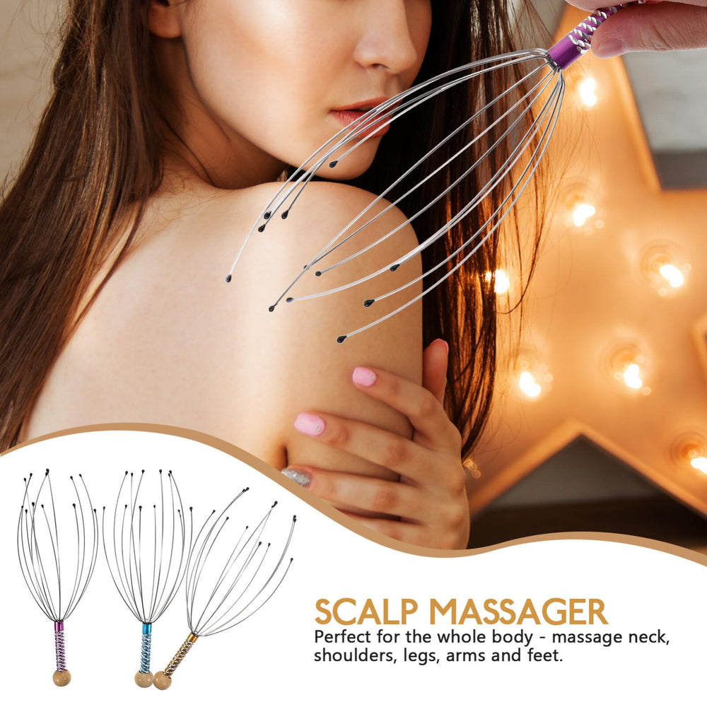 ROSENICE Scalp Massager 3pcs Hand Held Therapeutic Head
