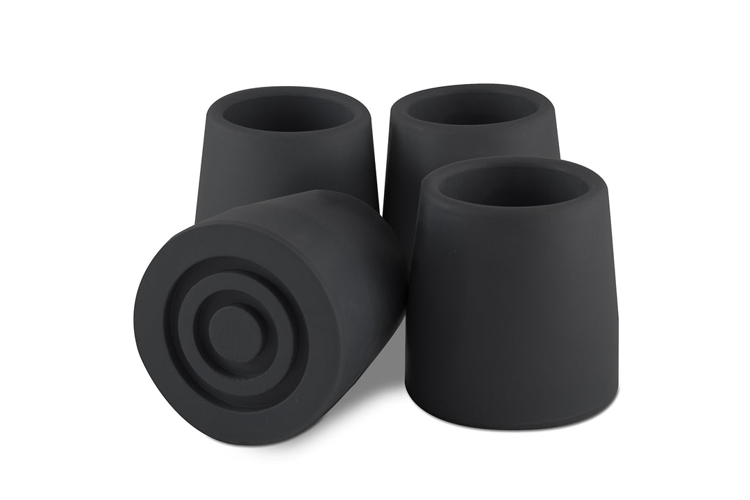 T40100bl Walker/Commode Tips, Black, 1 Inch