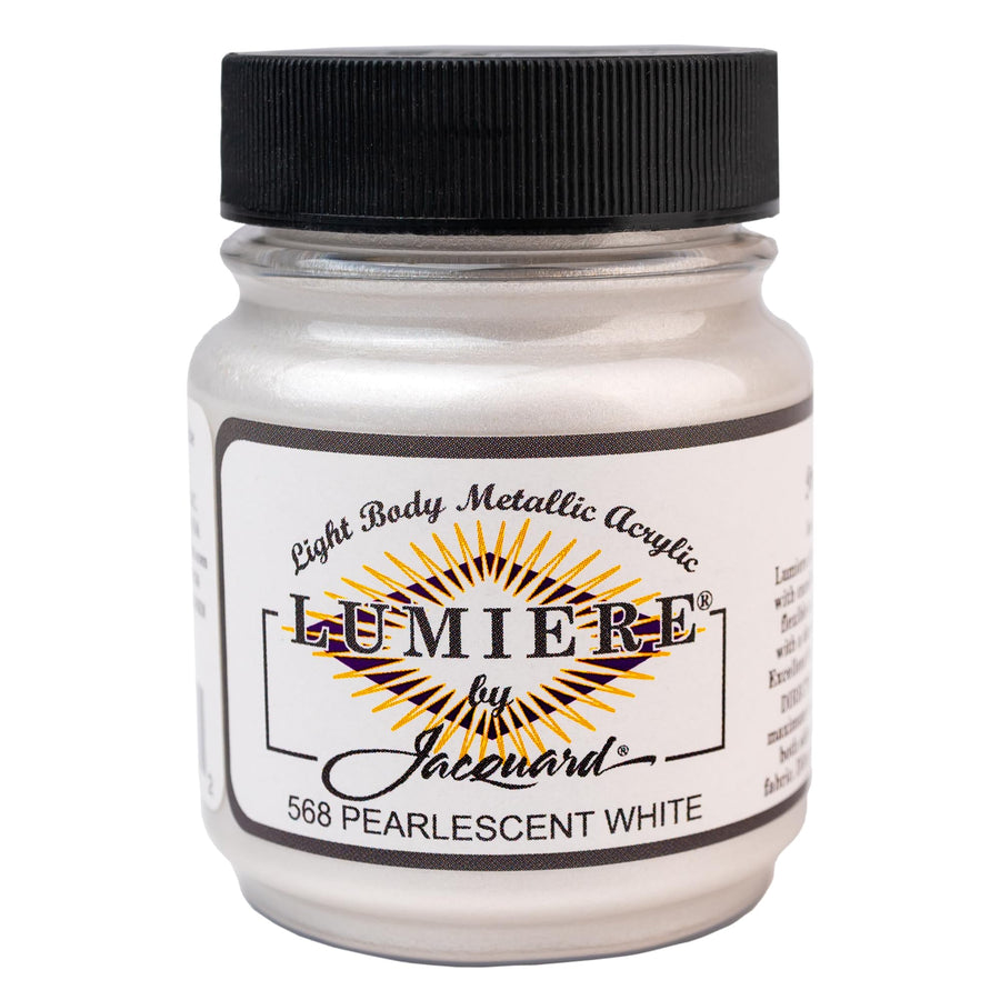 Jacquard Lumiere 2.25oz Fabric Paint Pearlescent White 