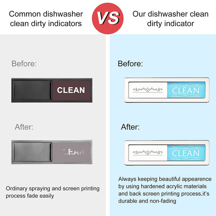 Clean Dirty Magnet for Dishwasher, Funny Dishwasher Sticker, Dish Washer Magnetic Clean Dirty Sign, Dishwasher Magnets Show Dirty/Clean Dishes for Kitchen, Laundry Room Clean/Dirty Magnet