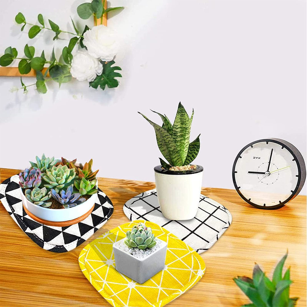 Pot Holders 100% Cotton Heat Resistant,Square Colorful Hot Pad for Kitchen Cooking Barbecue (7 x 7) Inches