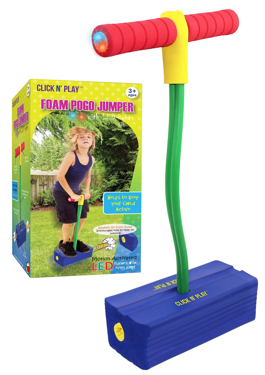 Foam Pogo Jumper for Kids, Fun and Safe Pogo Stick for Toddlers, Durable Foam and Bungee Jumper for Kids Ages 3 and up, Supports up to 250lbs