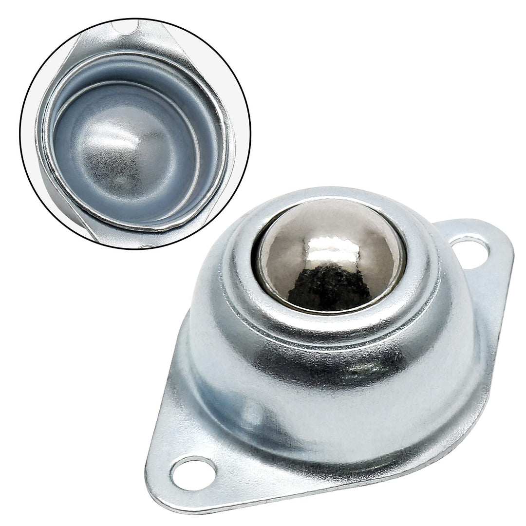 8Pcs 5/8 Roller Ball Transfer Bearings Flange Mounted Ball Transfer Unit for Conveyor, Roller Stand, Transmission, Load Capacity 33 lbs