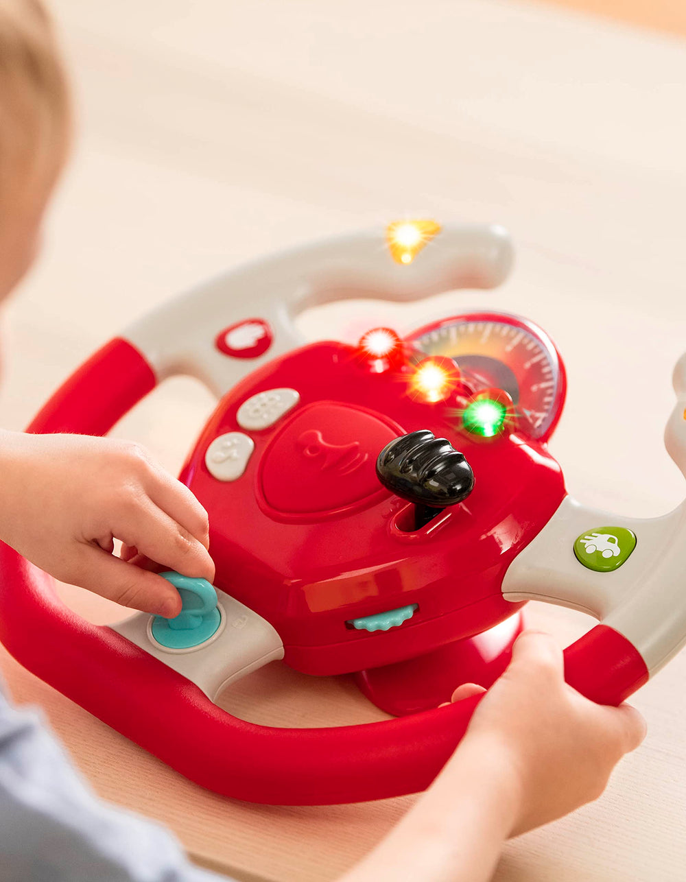 – Interactive Steering Wheel – Portable Car Toy – Kids Games & Songs – Toddler Road Trip – 2 Years + – Geared To Steer