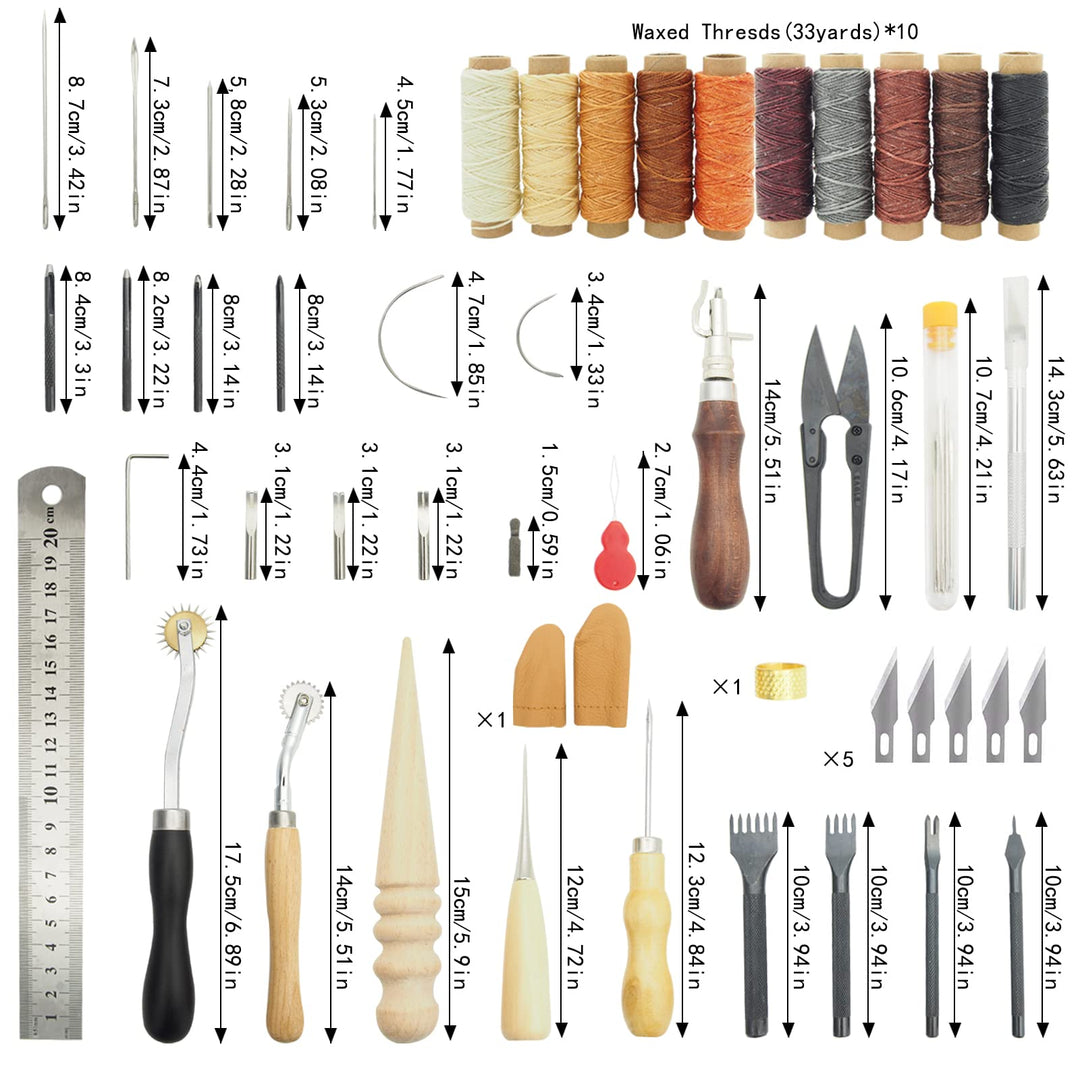 PLANTIONAL Leather Working Tools for Beginners: Profess