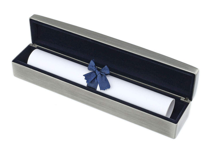 Mogoko Silver Birth Certificate Holder Set with First Tooth and Curl Keepsake Box for Children Kids