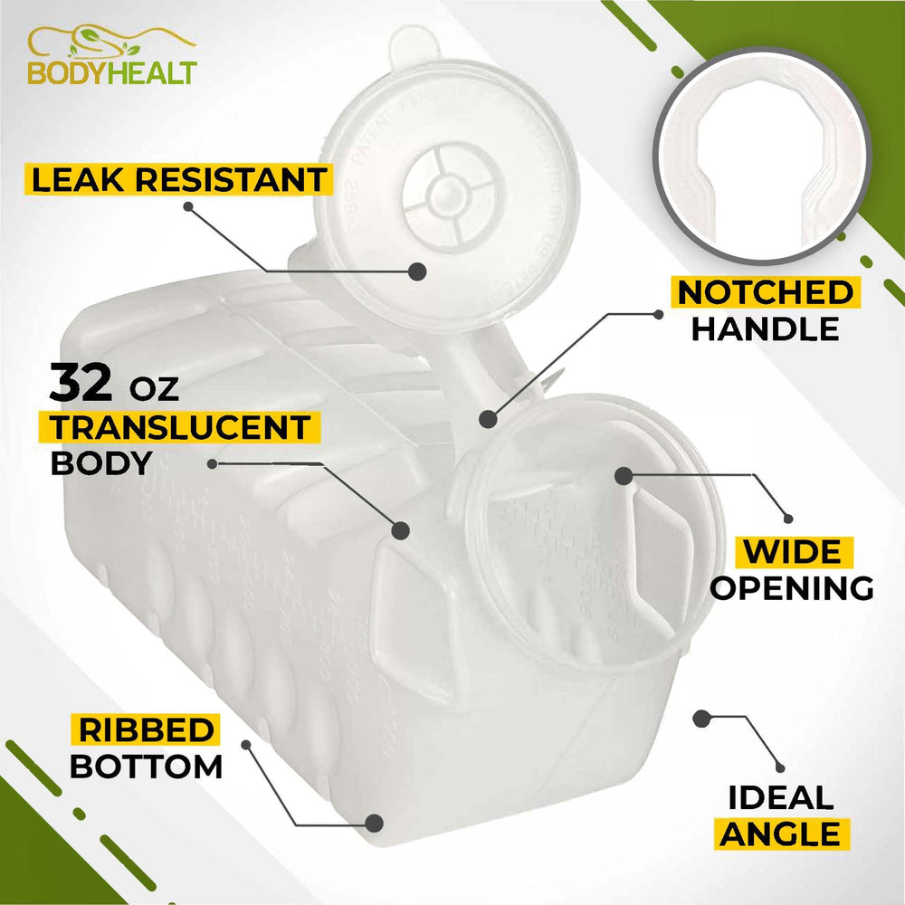 BodyHealt Deluxe Male Urinal Incontinence Pee Bottle 32