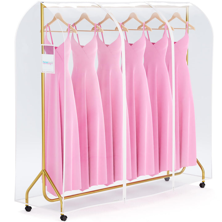 6ft Clothes Garment Rack Cover for Open Closet Clear Showerproof Cover ONLY (72x24)
