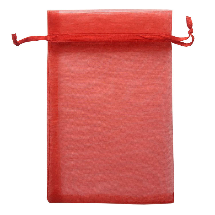 Pimuza 50pc 4x6 inches Gifts Wrap Bags Red,Organza Shee