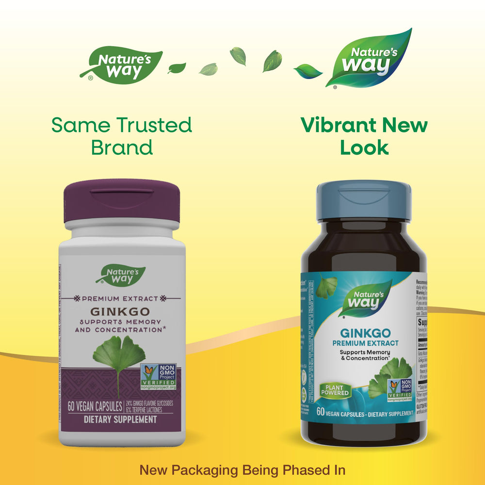 Nature's Way Ginkgo Premium Extract, Supports Memor