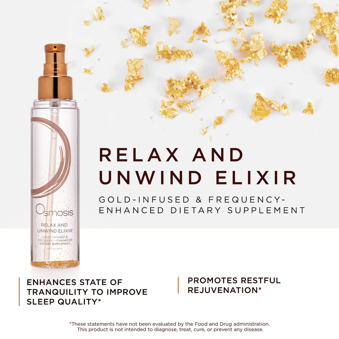 Osmosis Relax and Unwind Elixir, Daily Calming Supplement Drink, Targets Relaxation and Tranquility, Helps Improve Sleep, 4.2 Fl Oz