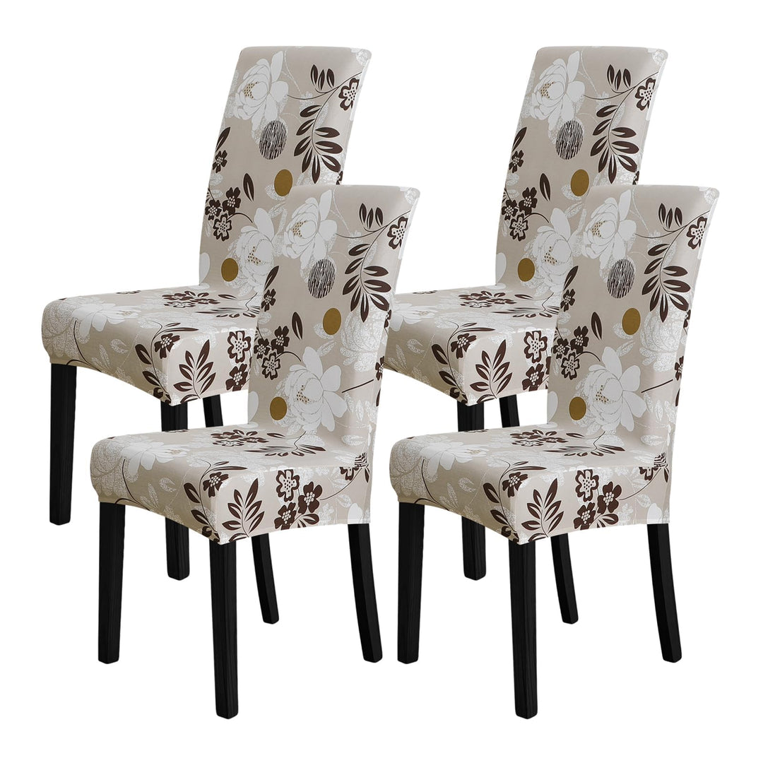FORCHEER Chair Covers for Dining Chairs Set of 4,Beige 