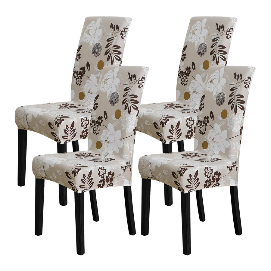 FORCHEER Chair Covers for Dining Chairs Set of 4,Beige 