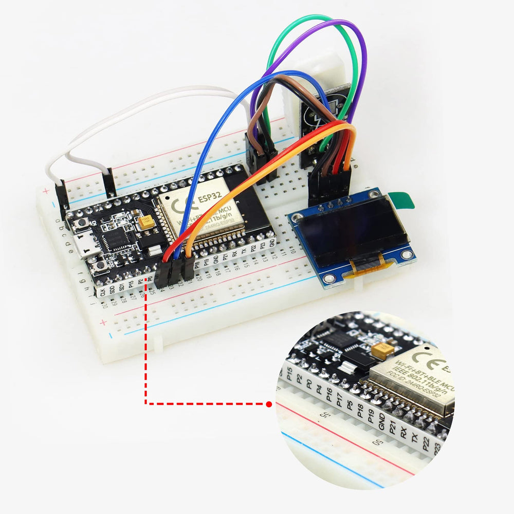 ESP32S ESP32 Development Board 2.4 GHz Dual Core WLAN WiFi + Bluetooth 2-in-1 Microcontroller ESP-WROOM-32 Chip for Arduino (38PIN Narrow Version, 2PCS)