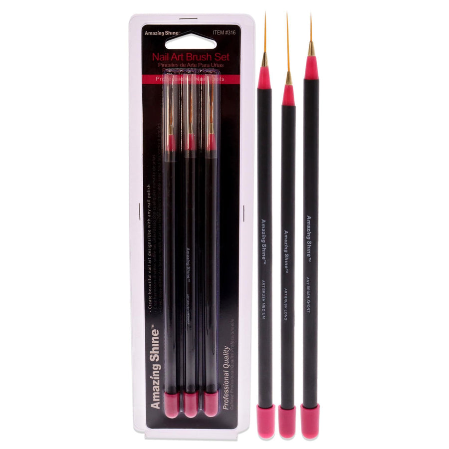 Professional 3 Piece Nail Art Brush Set