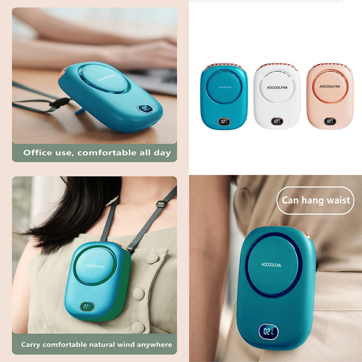 AOCOOLFAN Portable Neck Fan, Handheld Mini Fan Small Pe