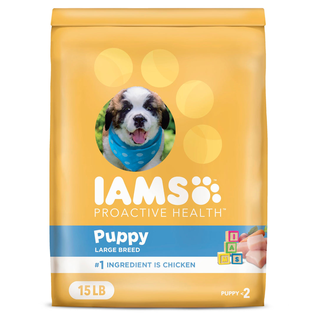 IAMS Smart Puppy Large Breed Dry Dog Food with Real Chicken, 15 lb. Bag
