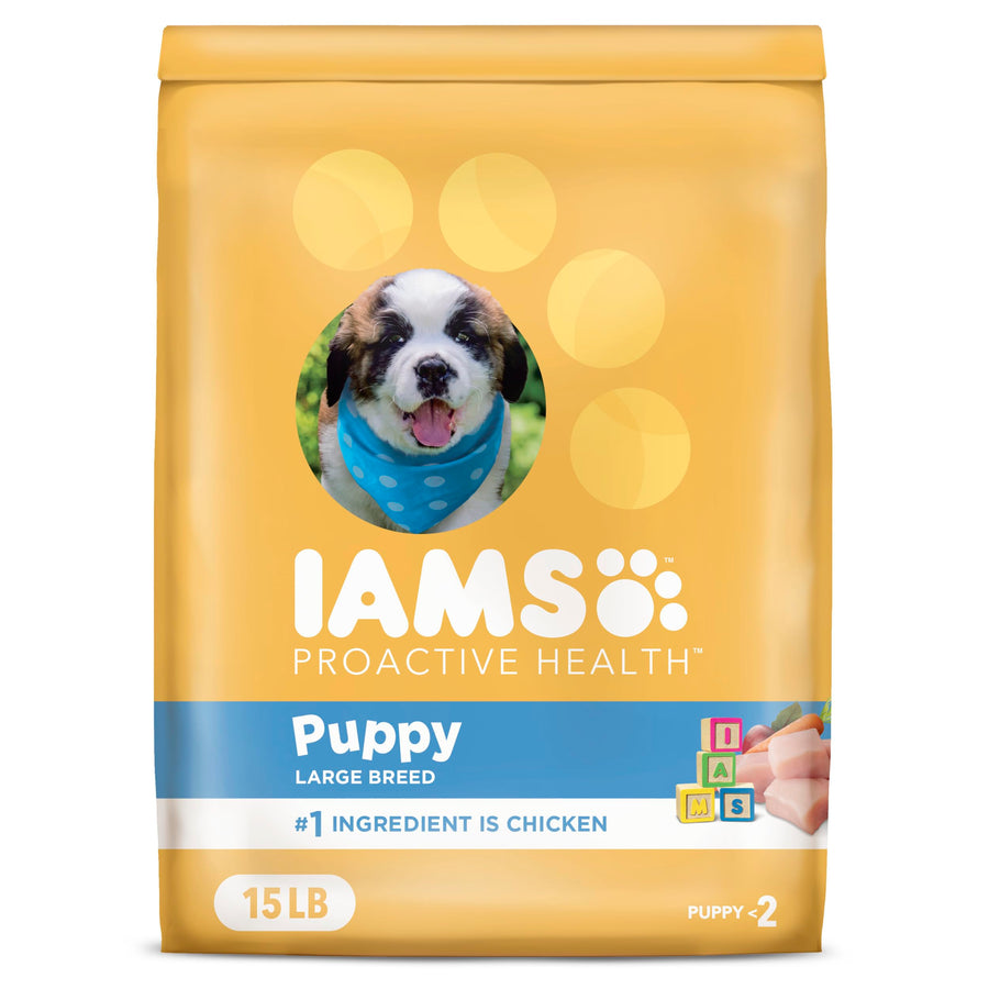 IAMS Smart Puppy Large Breed Dry Dog Food with Real Chicken, 15 lb. Bag