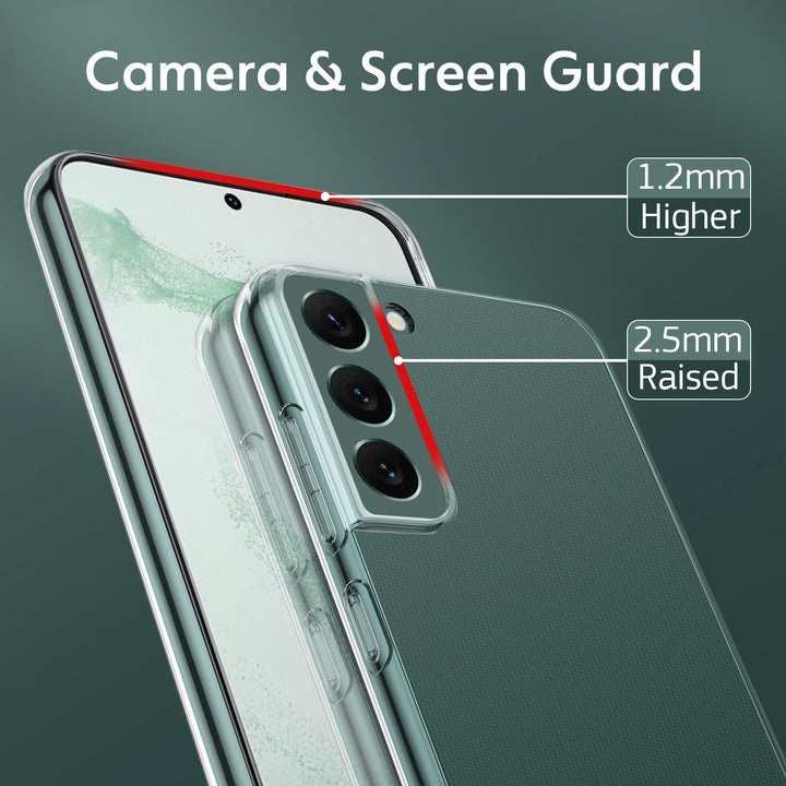 Galaxy S22 Plus 5G Case, Ultra [Slim Thin] Scratch Resistant TPU Rubber Soft Silicone Crystal Clear Lightweight Gel Protective Case Cover for Samsung Galaxy S22 Plus+ 6.6 Inch