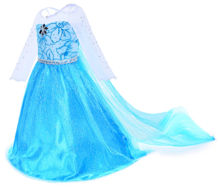 Party Chili Princess Costumes Birthday Party Dress Up for Little Girls with Wig,Crown,Mace,Gloves Accessories 3T 4T (110cm)